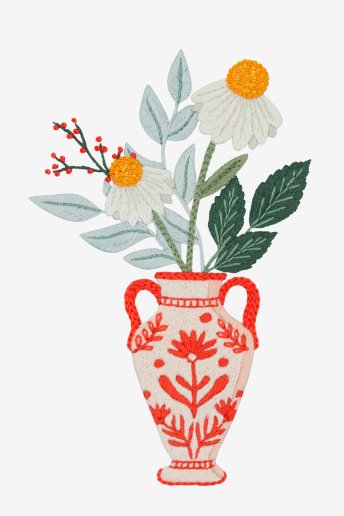 Vase Décoratif - Broderie traditionnelle