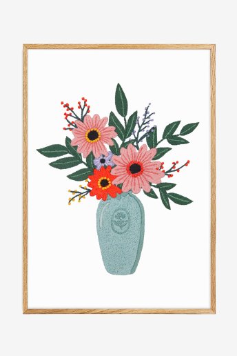 Summer Vase - 刺しゅう図案