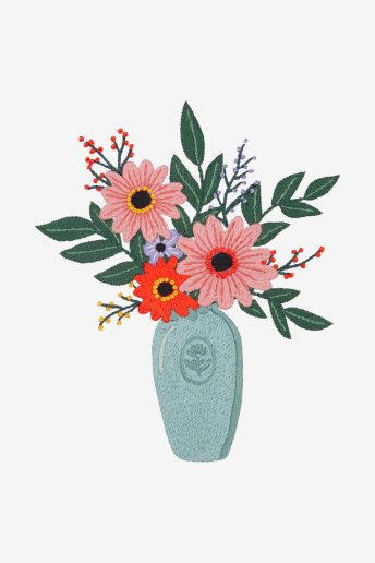 Vase d'été - Broderie traditionnelle
