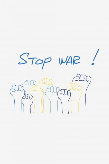 Stop à la guerre - Motif broderie