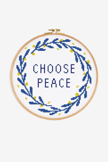 Frieden wählen  - Stickvorlage