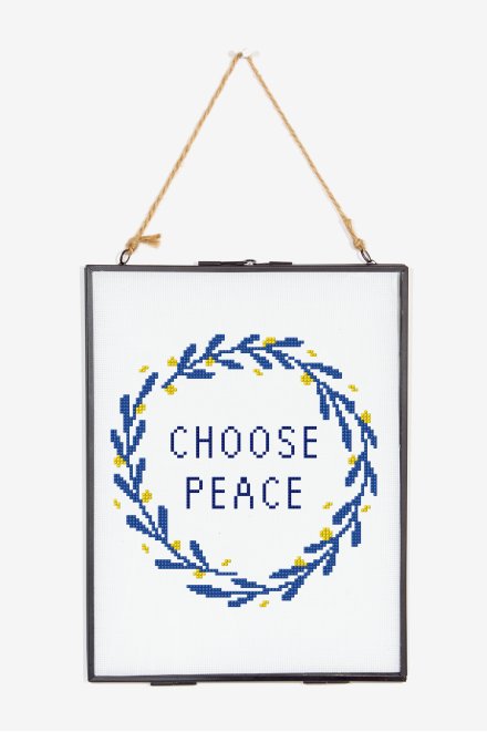 Choisissez la paix - Motif point de croix