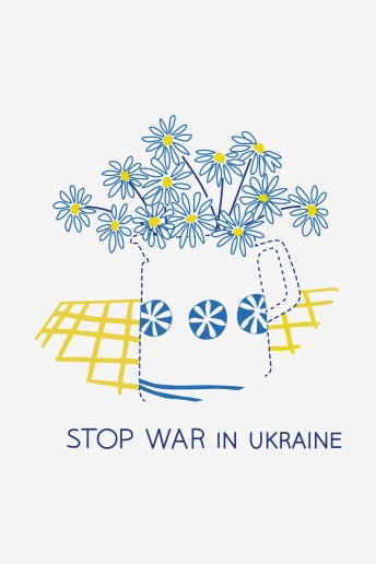 Não à guerra na Ucrânia - Desenho