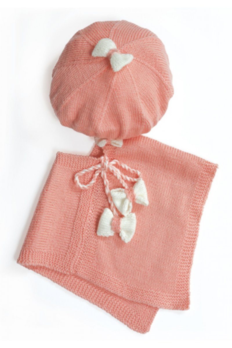 Modele Laine Baby Poncho Et Beret Kits De Tricot Dmc