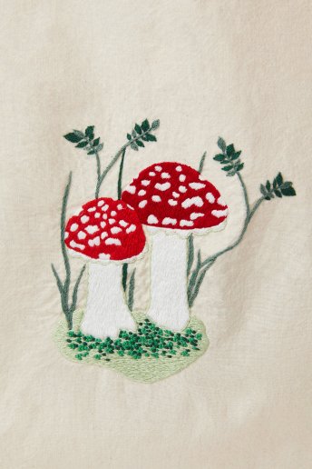 Mushroom Tote Bag - Embroidery Kit - Gift of stitch