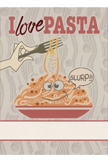 Asciugapiatti I Love Pasta RS2601