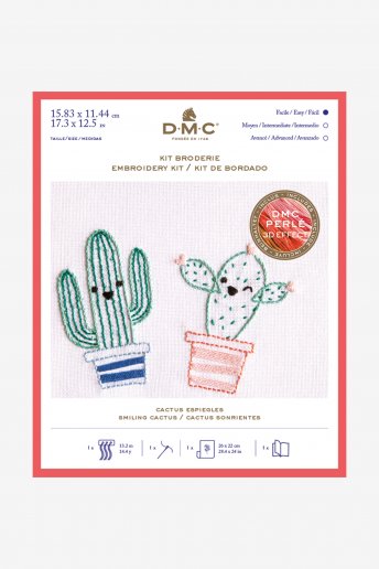 Smiling Cactus Embroidery Kit 