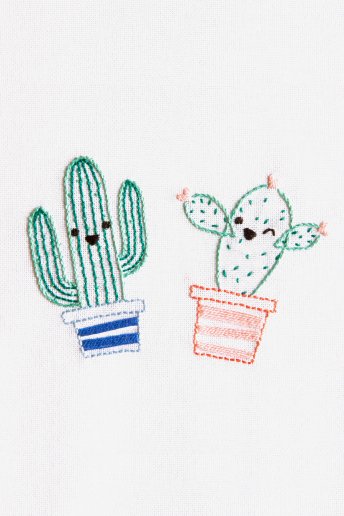 Kit Broderie Traditionnelle - Cactus espiègles