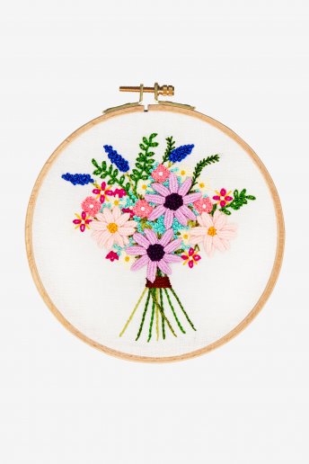 Cosmos Bouquet Embroidery Kit