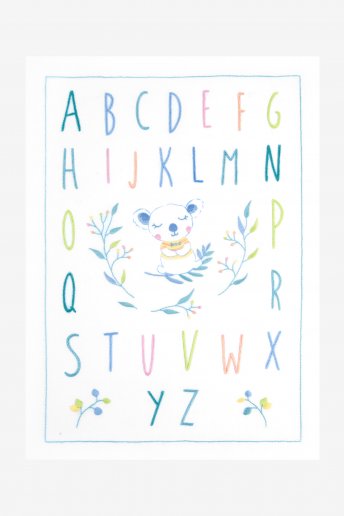Kit de bordado abecedario con motivo  Koala