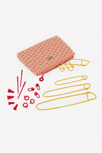 Craft Pouch with Knitting Accessories 