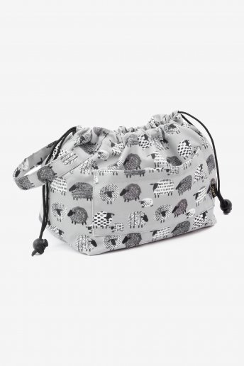 Grey Sheep Pattern Storage Bag