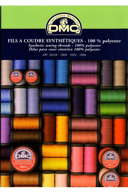 Carte de couleurs - fils à coudre synthétiques art. 1022A, 1004, 1005, 1006