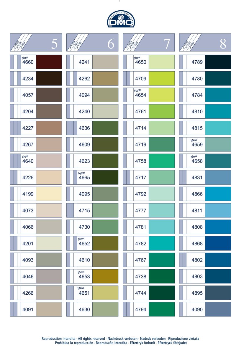 Polyester Sewing Thread Shade Card Color Cards Dmc