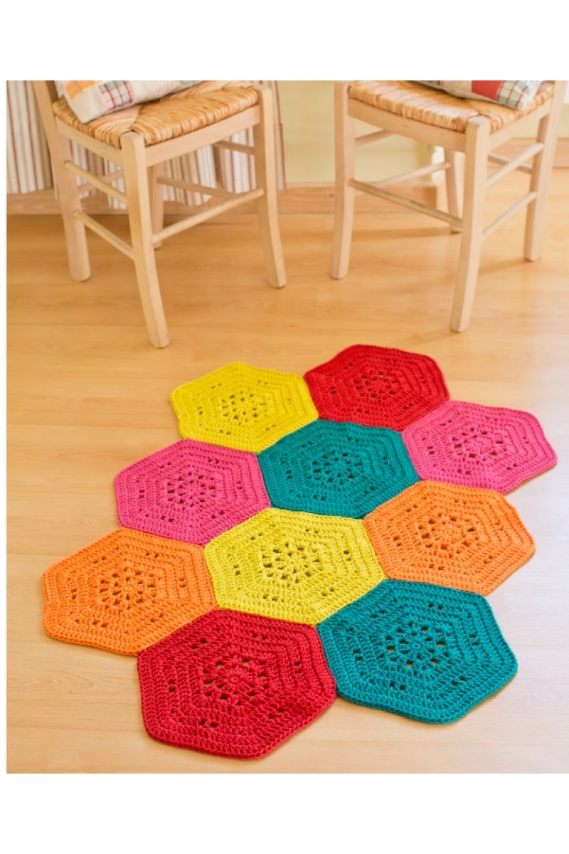 Modele Crochet Tapis Hexagonal Kits De Crochet Dmc